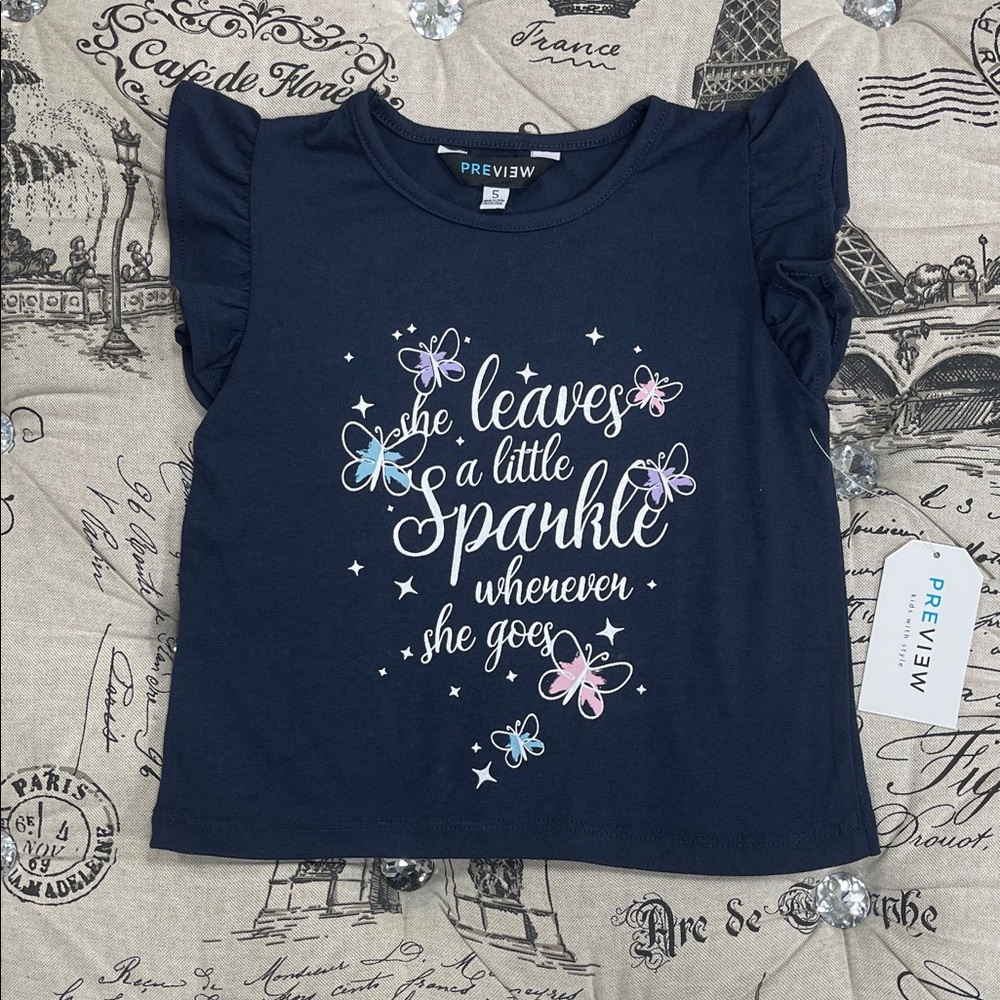 💥 PREVIEW  Girls  Butterfly  Tee